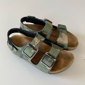Birkenstock Green Faux Leather Sandals